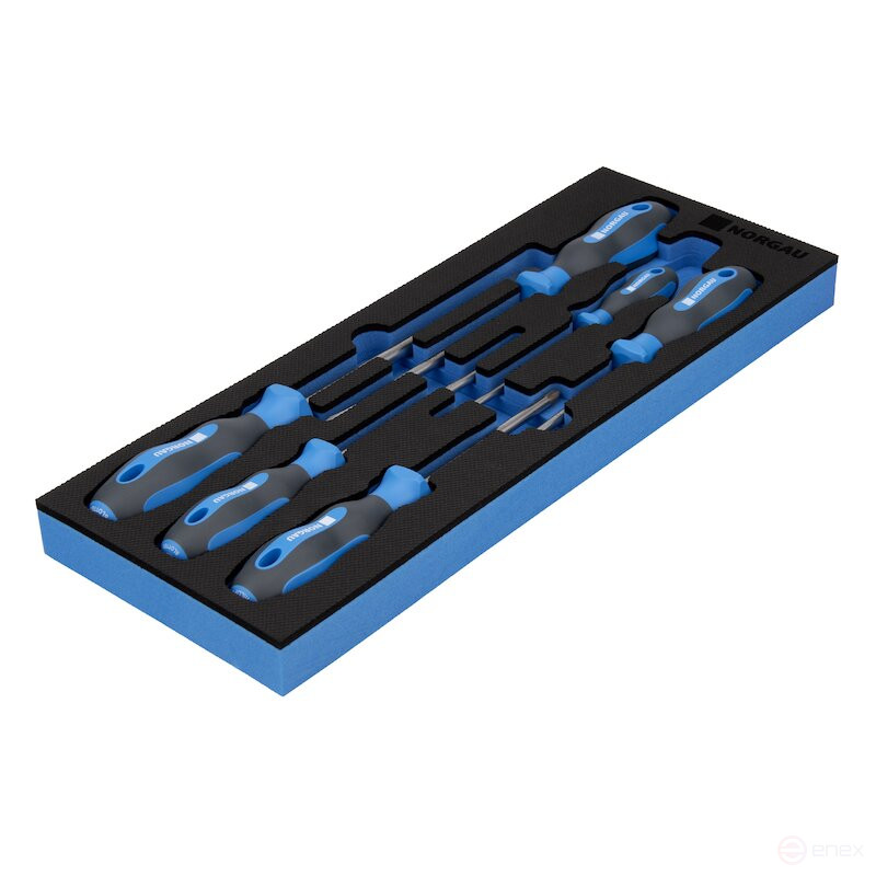 Screwdriver set in the NORGAU Industria SL/PH box, 6 pieces, N151-161-006