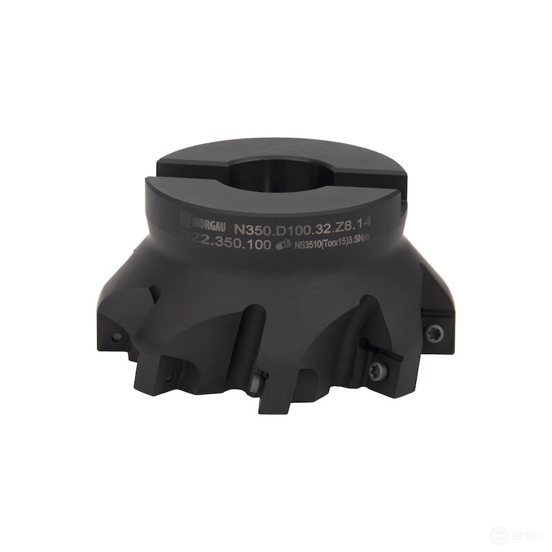 End mill with replaceable plates NORGAU Industrial N350.D100.32.Z8.14
