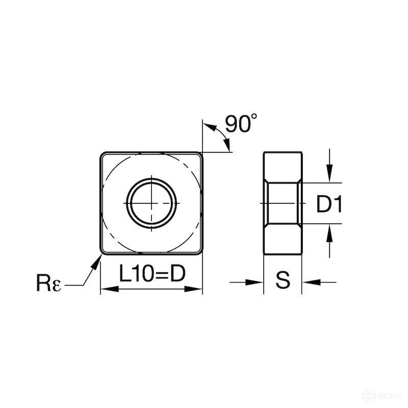 Turning plate NORGAU Industrial negative SNMG120412-RA, NRG25P
