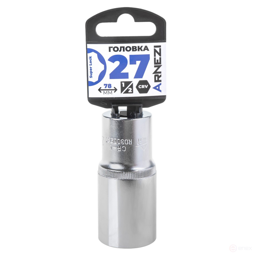 Головка 1/2" Super Lock 27 мм L=78 мм удлиненная, на холдере Arnezi R0300927