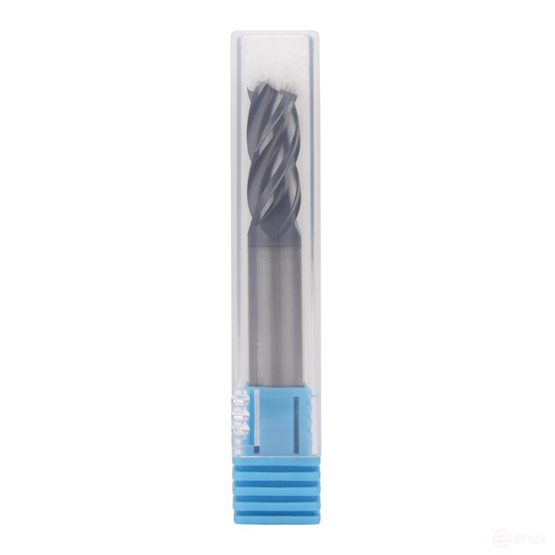 Radius milling cutter NORGAU Industrial high-performance 8 mm, R1 mm, Z4, VHM/AlCrSiN