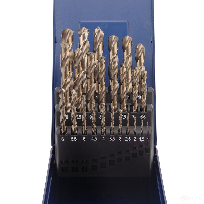 Набор сверл NORGAU Industrial по металлу в футляре 1-13 мм, 25 предметов, HSS-E