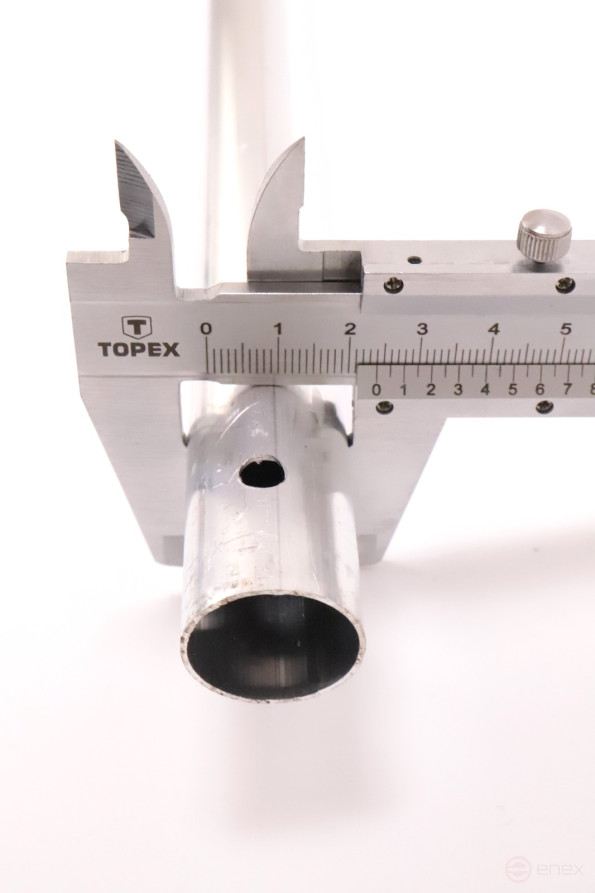 ACG Aluminum handle for Kentucky flounders and holders, red 140 cm, d-23 mm, 1008301