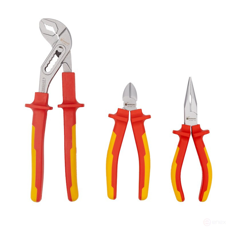 Набор диэлектрического губцевого инструмента NORGAU Industrial NPS-279VDE, 3 предмета