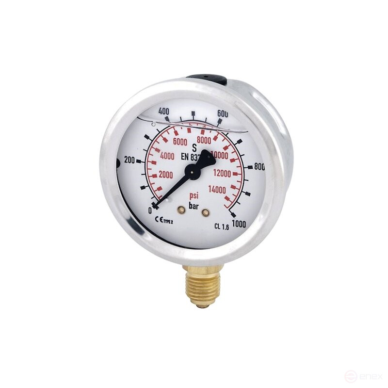 Манометр гидравлический NORGAU Industrial 60 мм 1/4" NPTF, NG-60