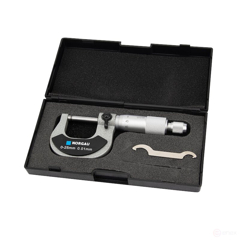 Микрометр гладкий NORGAU Industrial 0-25 мм, NM-25