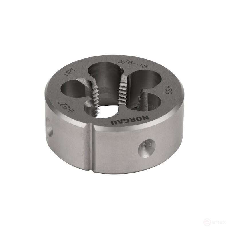 Плашка круглая NORGAU Industrial по металлу HSS NPT 3/8x18, Form B