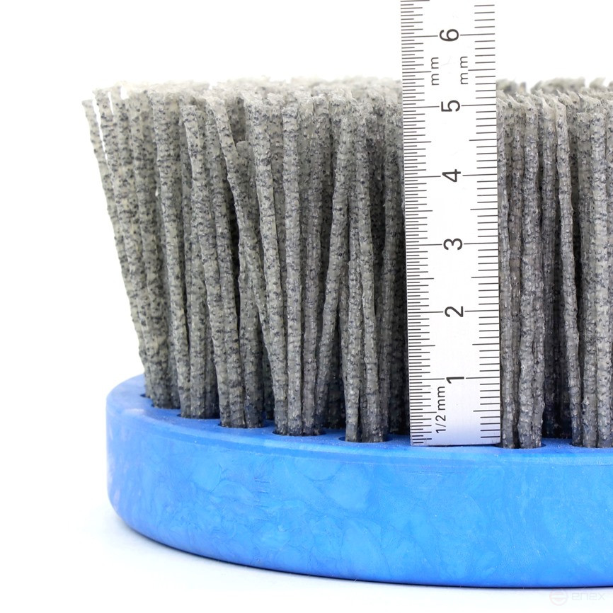 Cup brush D130*70*M14, pile polymer abrasive P46 on wood for UPM USM (Bulgarian) (1-016)