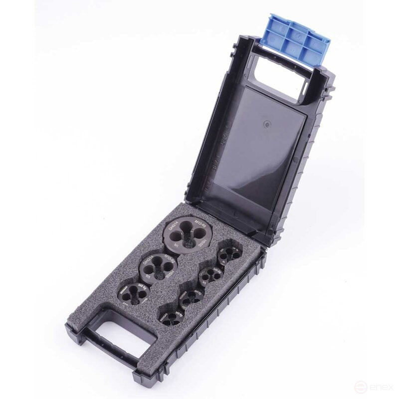 Набор плашек NORGAU Industrial метрический M3-М12, 8 предметов, HSS