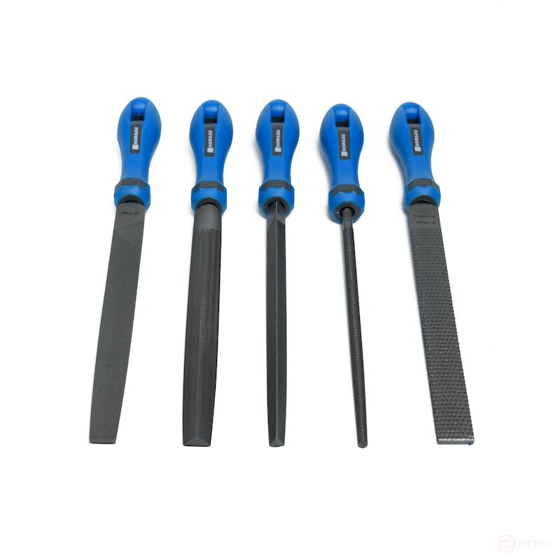 Набор напильников NORGAU Industrial 200 мм, 5 предметов