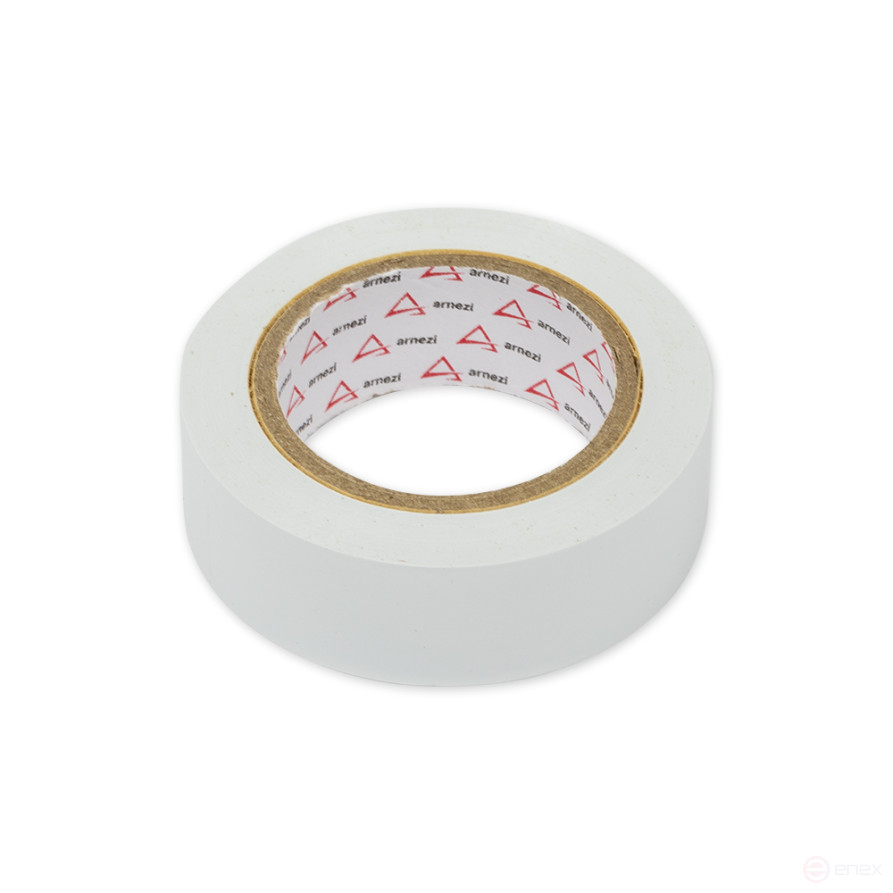 Изолента ПВХ 19 мм x10 м толщина 130 мик белая ARNEZI R8030503