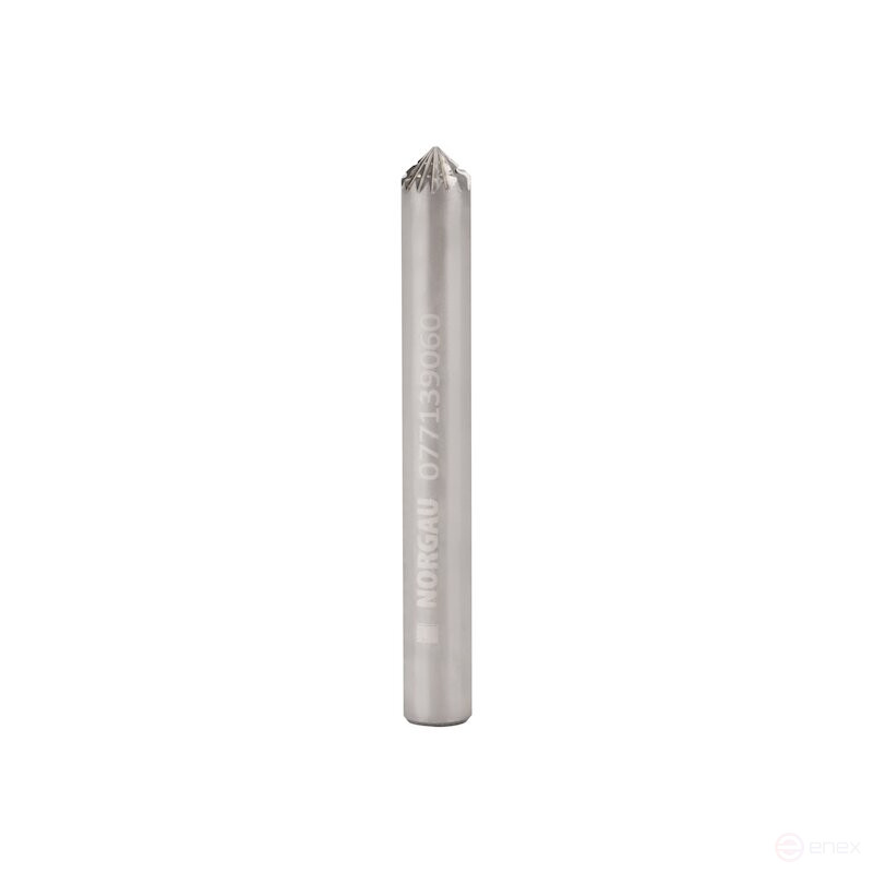 Борфреза твердосплавная NORGAU industrial коническая 6x48 мм, 90°, форма K, DCM