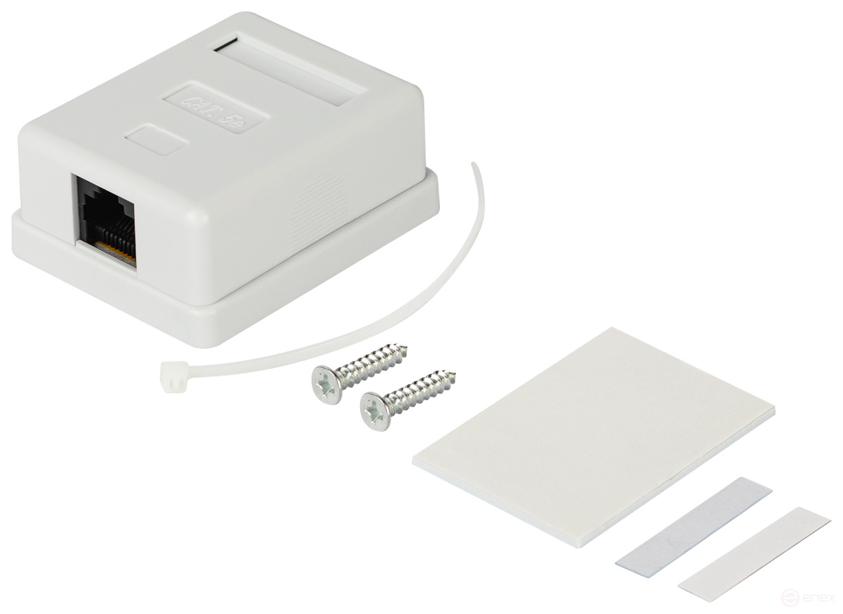 Розетка компьютерная RJ-45 ЭРА RJ01UN категория 5е неэкранированная 1-порт упаковка 40 штук