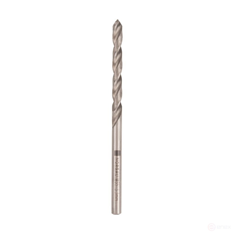 Сверло спиральное NORGAU Industrial по металлу 3.3 мм, Z2, HSS-E