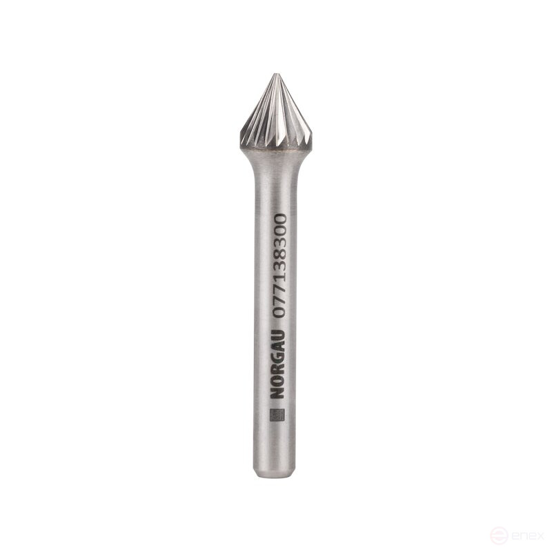 Carbide borehole NORGAU industrial conical 10x53 mm, 60°, shape J, SCM