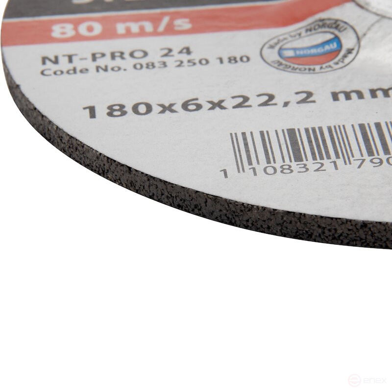 Круг шлифовальный NORGAU Industrial по стали NT-PRO 24, 180х6х22.23 мм