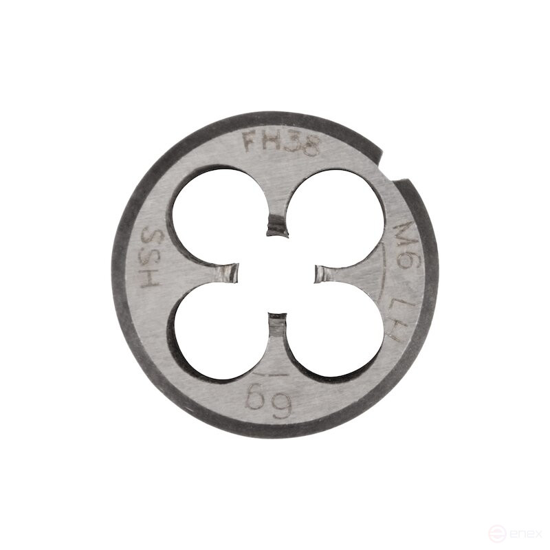 Плашка левого вращения NORGAU Industrial по металлу M6х1 мм, HSS