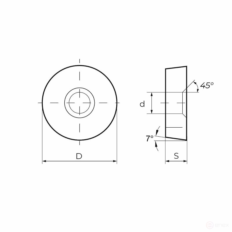 Пластина токарная Norgau industrial позитивная RCGT3009MO-UM, форма R, NRG10P