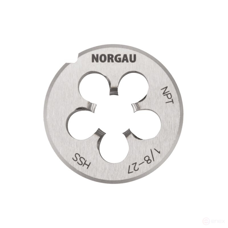 Плашка круглая NORGAU Industrial по металлу HSS NPT 1/8x27, Form B