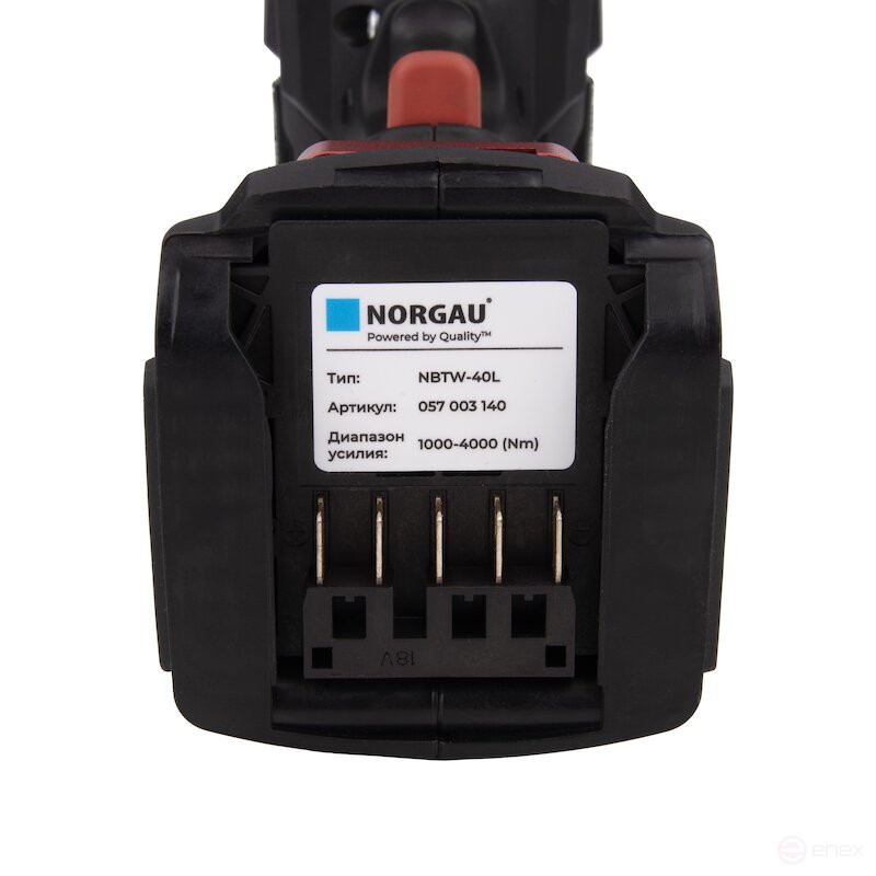 Гайковерт динамометрический аккумуляторный NORGAU Industrial с цифровым дисплеем 1", 1000-4000 Нм, NBTW-40L