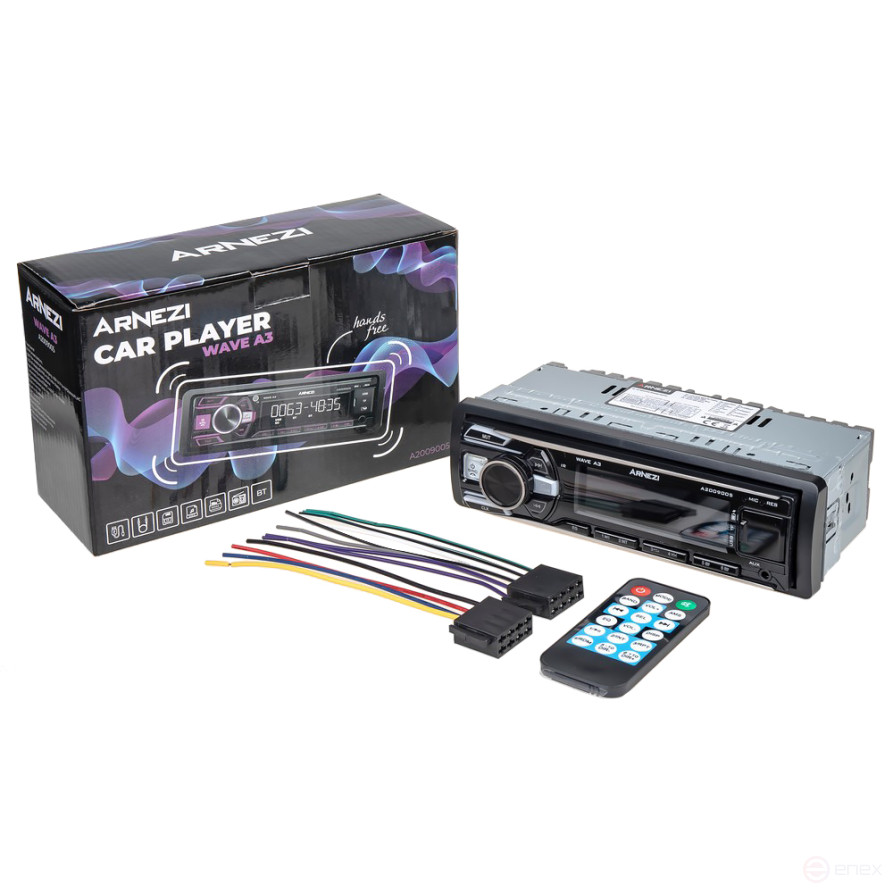 Car radio ARNEZI Wave A3 4X25W (Bluetooth, FM, AUX, USB, TF, Remote) / A2009005