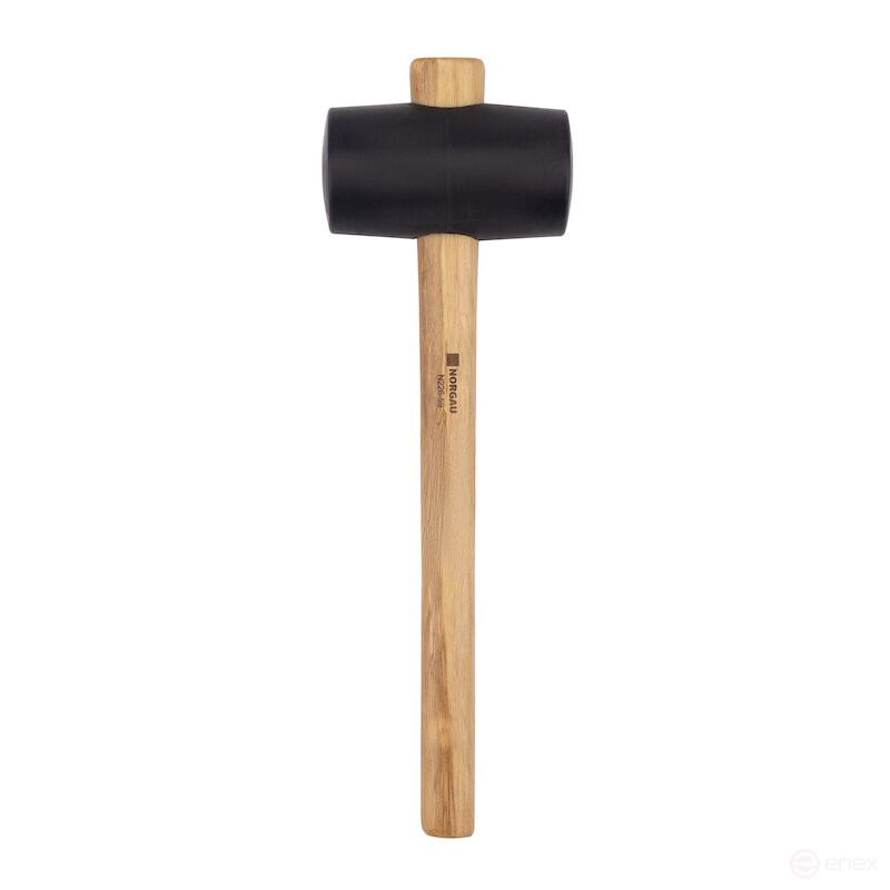 Rubber mallet NORGAU Industrial with wooden handle 340 g, 59 mm, N226-59