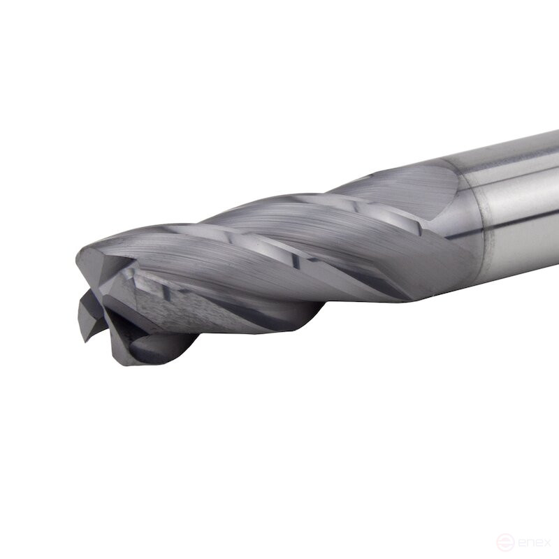 Фреза концевая радиусная NORGAU Industrial по металлу 10 мм, R1, Z4, VHM/AlCrSin