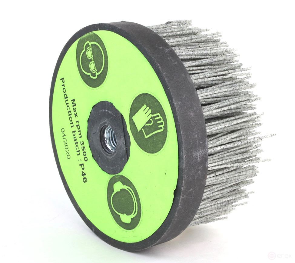 Щетка чашечная Д140*M14, ворс полимер-абразив P46 по дереву для УПМ УШМ (болгарка) (3-101)