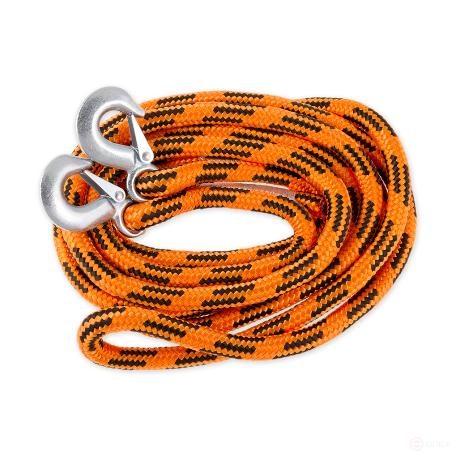 Tow rope (braided cord) 4.5 m, 12 t. 2 hooks, ARNEZI A0904011 bag