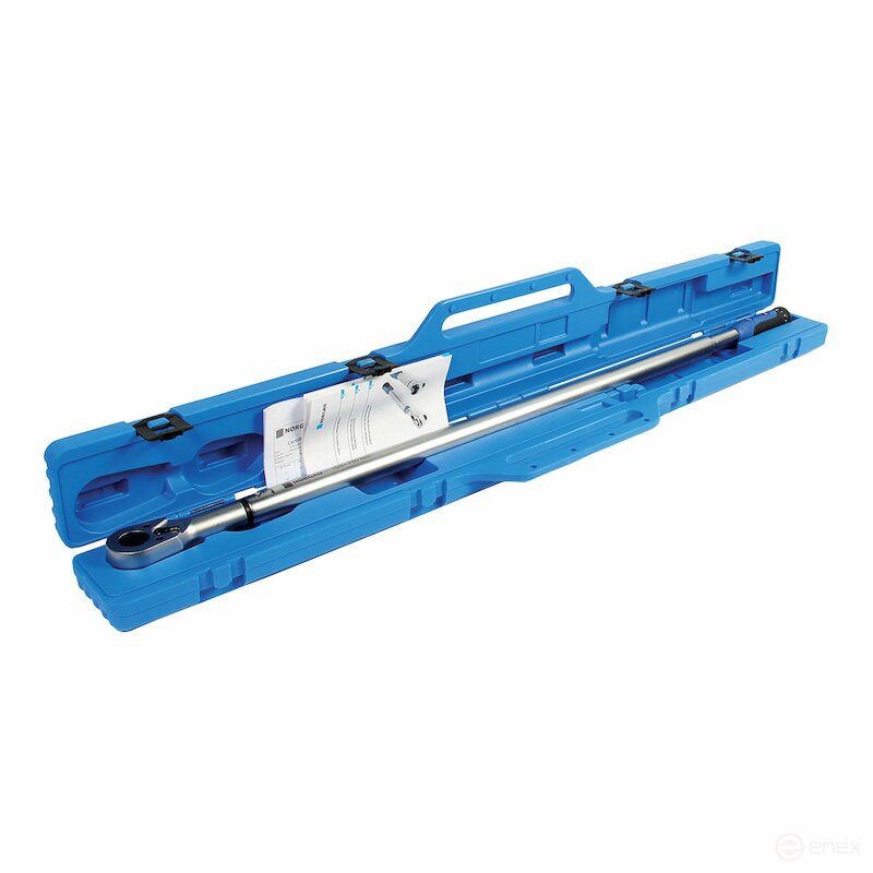 Ключ динамометрический 3/4" NORGAU Industrial предельный со встроенной трещоткой в футляре, 150-750 Нм, NTW24-075R