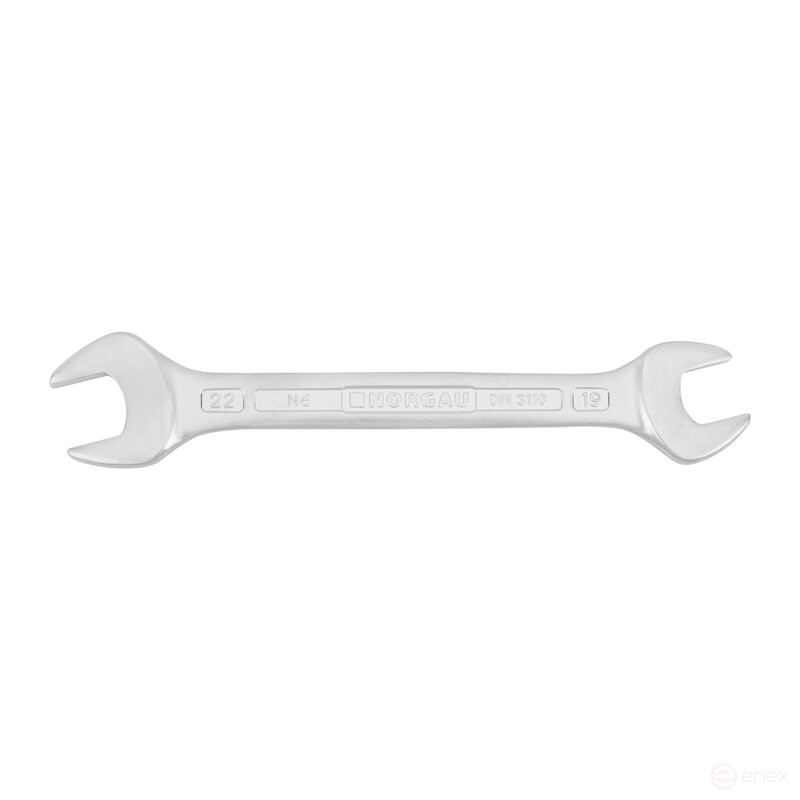 Ключ гаечный рожковый NORGAU Industrial двусторонний, 19х22 мм, N6-19х22