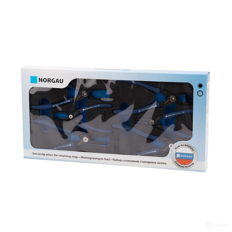 Set of locking ring pullers NORGAU Industrial NS80-6, 6 items