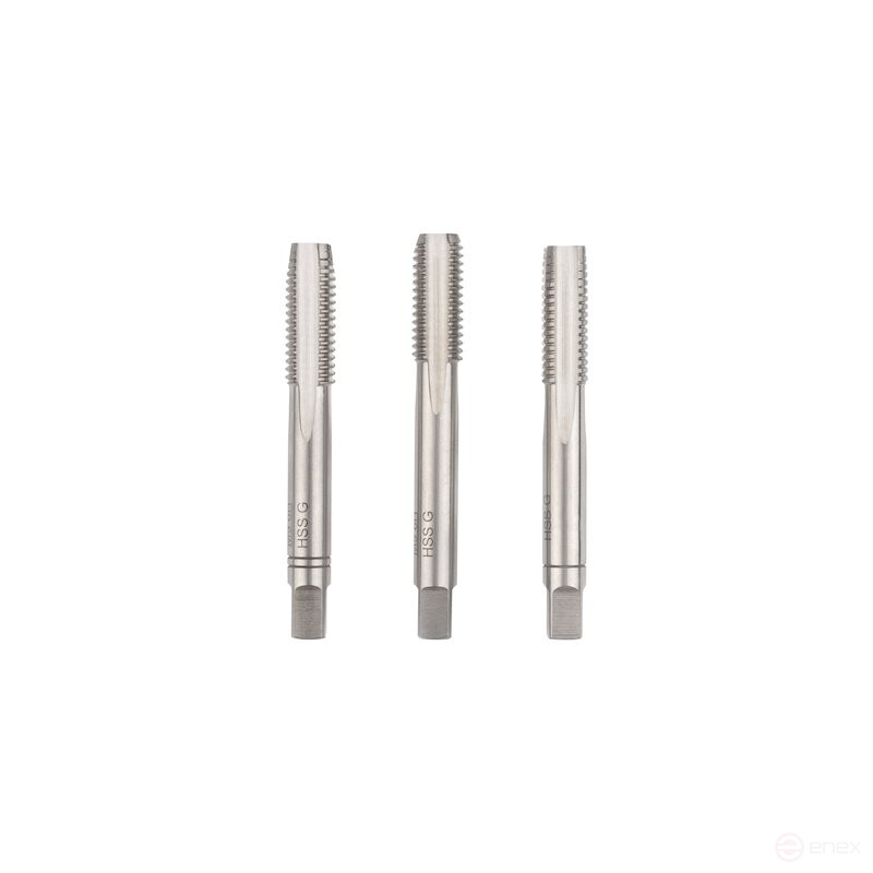 Set of hand taps NORGAU Industrial M9, HSS, 3 pieces