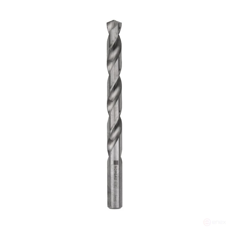 Spiral drill bit NORGAU industrial for metal 11.8 mm, Z2, HSS