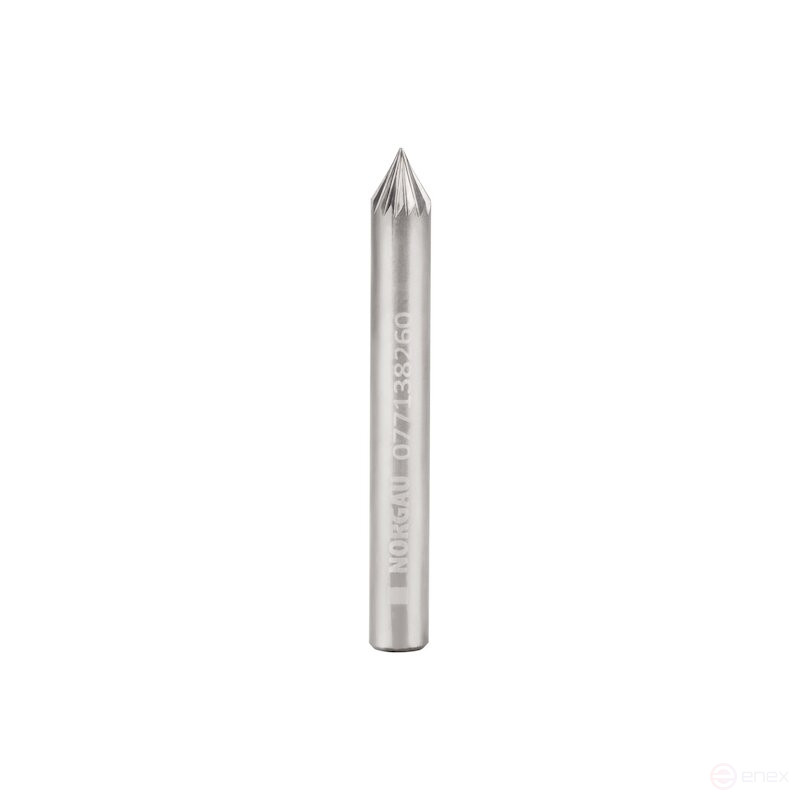 Борфреза твердосплавная NORGAU industrial коническая 6x50 мм, 60°, форма J, SCM