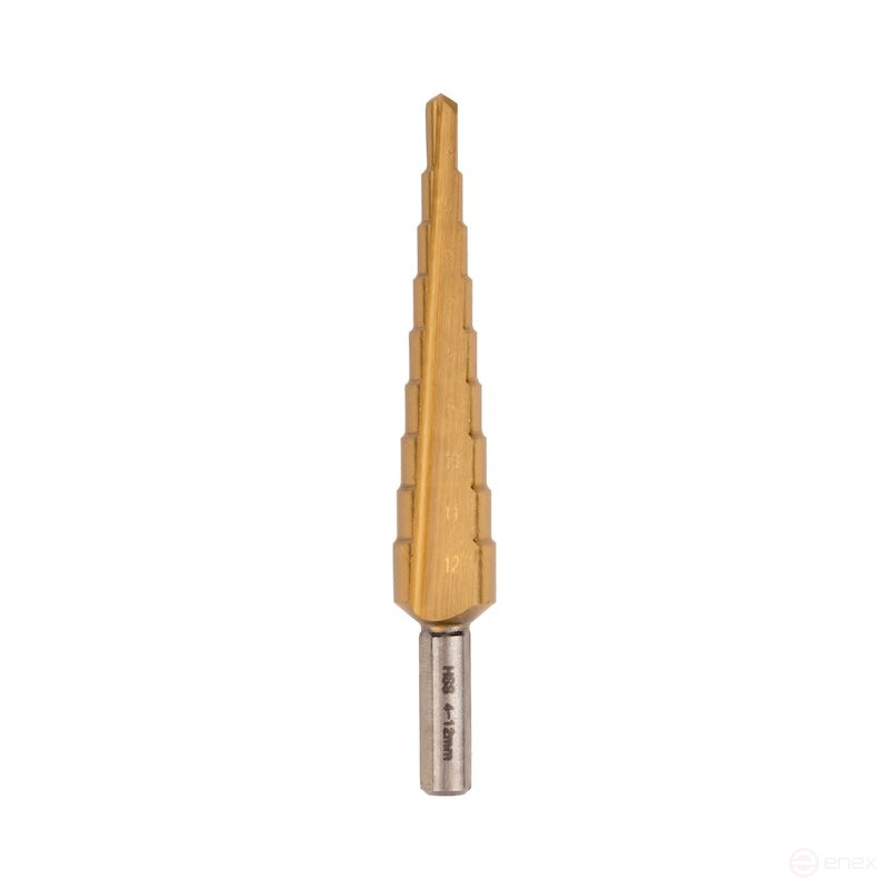 Набор ступенчатых сверл NORGAU industrial по металлу 4-30 мм, HSS/TIN, 3 предмета