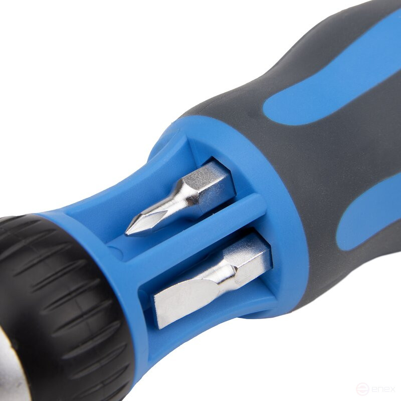 Отвертка NORGAU Industrial с реверсивной трещоткой и сменными битами, NSS7-1U