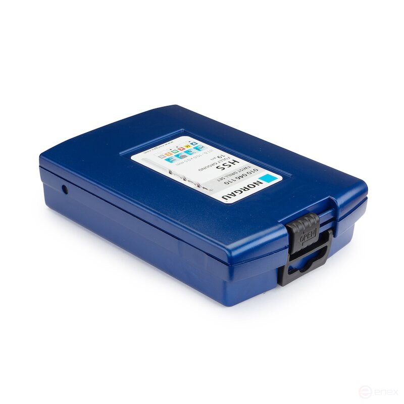 Set of NORGAU Industrial metal drills in a 1-10 mm case, 19 pieces, HSS