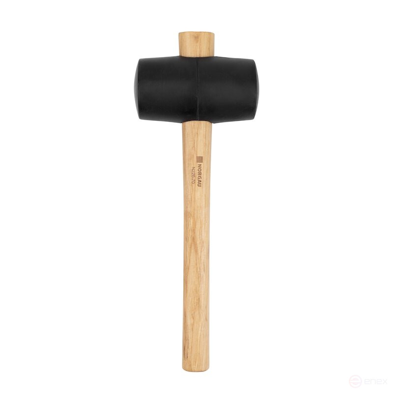 Киянка резиновая NORGAU Industrial с деревянной рукоятью 680 г, 70 мм, N226-70
