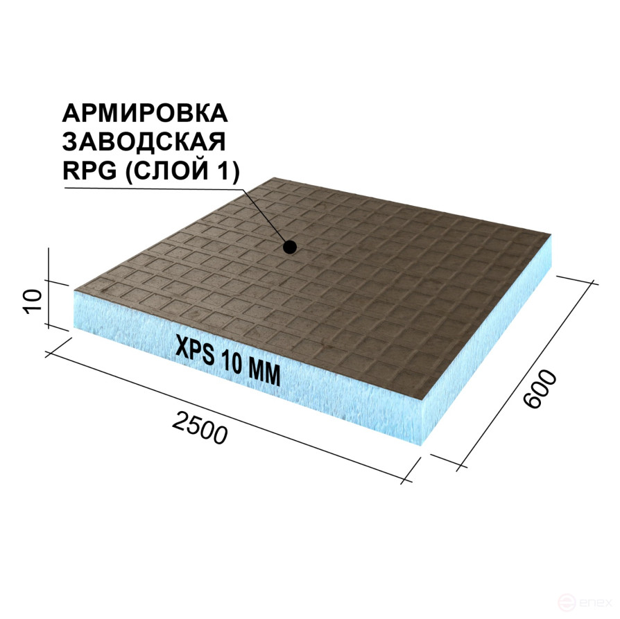 Basic Panel 1 2500x600x10 #1 grid 1/epps10