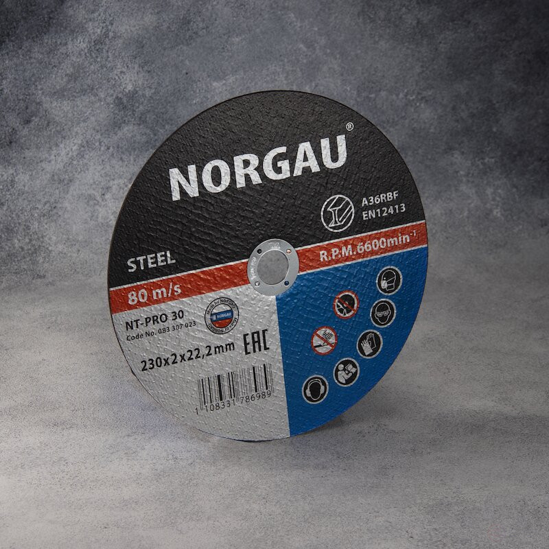 Круг отрезной по стали NORGAU Industrial NT-PRO 30, 230х2х22.2 мм