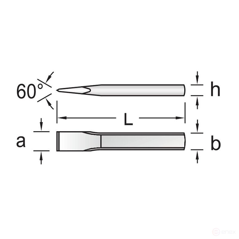 Locksmith chisel NORGAU Industrial flat 18x150 mm, N95-18X150