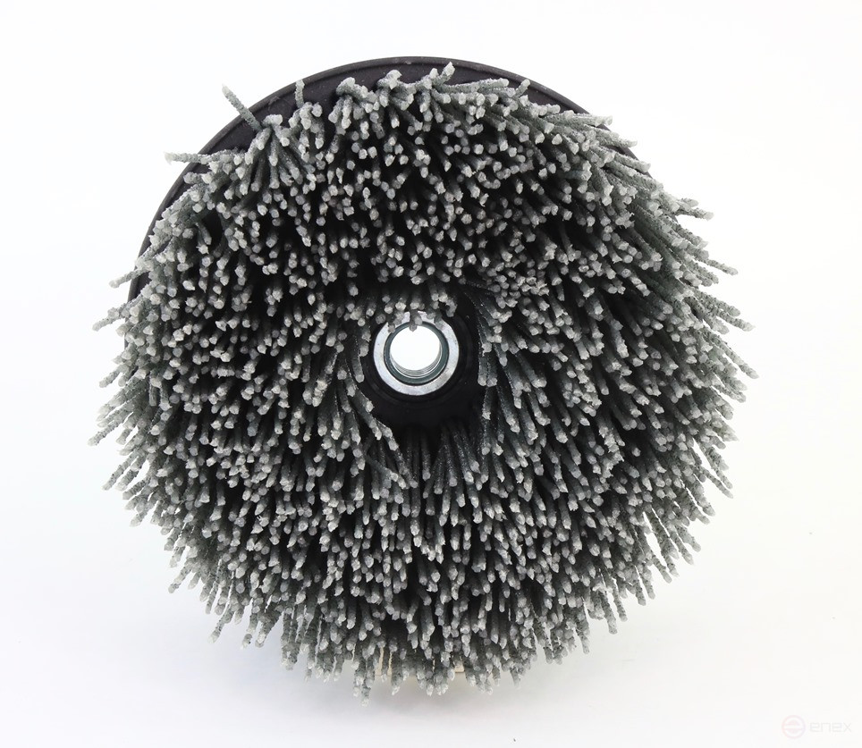 Щетка чашечная Д140*M14, ворс полимер-абразив P46 по дереву для УПМ УШМ (болгарка) (3-101)