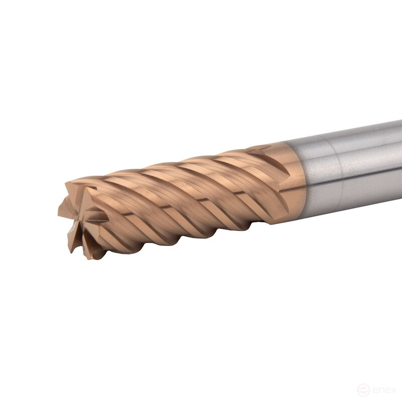 Фреза концевая чистовая NORGAU Industrial с удлиненным хвостовиком 12 мм, Z6, VHM/TiAl CrSiN