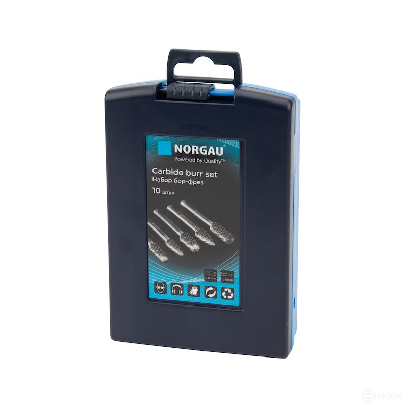 Set of boreholes carbide NORGAU Industrial cutting heads 12 mm, 10 pieces