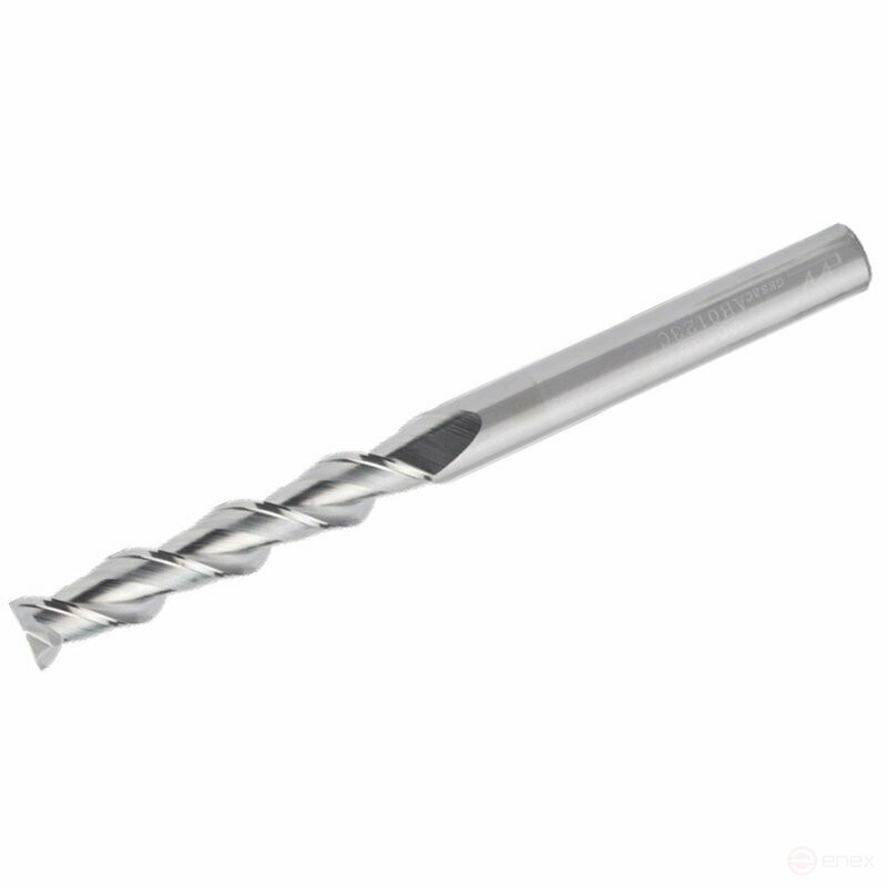 End mill NORGAU Industrial with an elongated cutting part of 20 mm, Z2, VHM