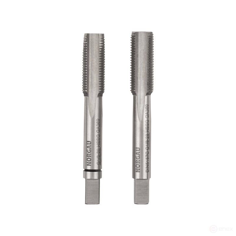 Комплект ручных метчиков NORGAU Industrial G1/8, HSS, 2 предмета