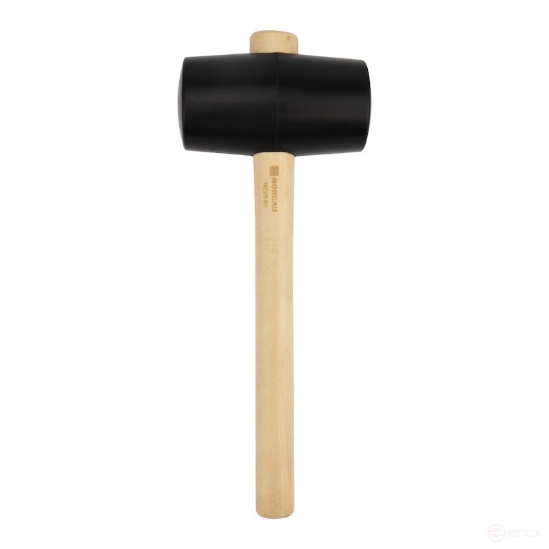 Rubber mallet NORGAU Industrial with wooden handle 910 g, 80 mm, N226-80