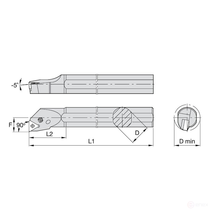 Turning holder NORGAU Industrial boring S40T-PTFNR16