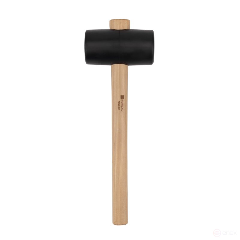 Rubber mallet NORGAU Industrial with wooden handle 454 g, 62 mm, N226-62